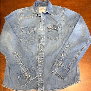 Hollister Light Blue Denim Shirt Jacket